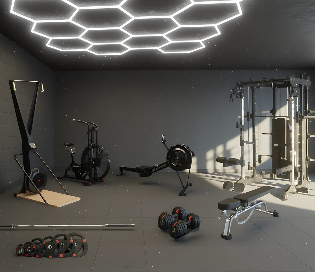 salle de sport complète home gym